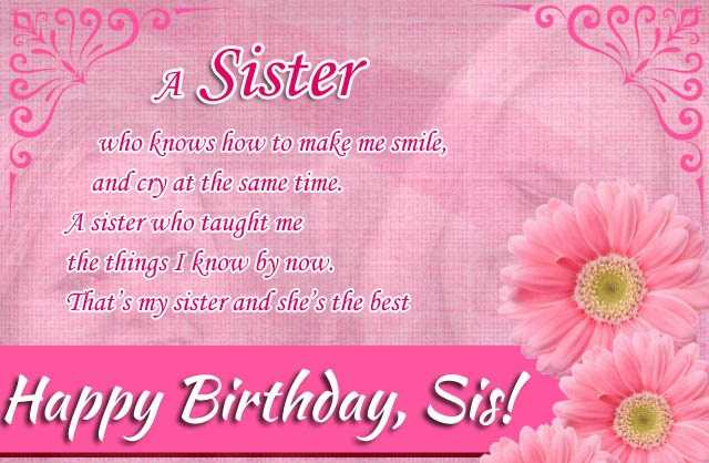Sister Birthday Quotes Inspirational
 Inspirational Quotes For Sisters Birthday QuotesGram