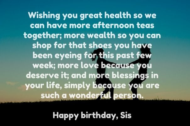Sister Birthday Quotes Inspirational
 inspirational birthday message for sister in law