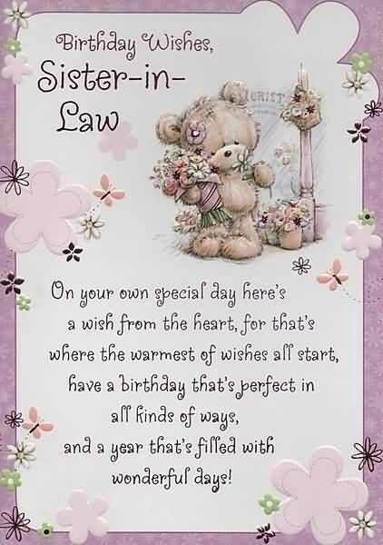 Sister In Law Birthday Quotes
 Birthday Wishes Sister In Law s and