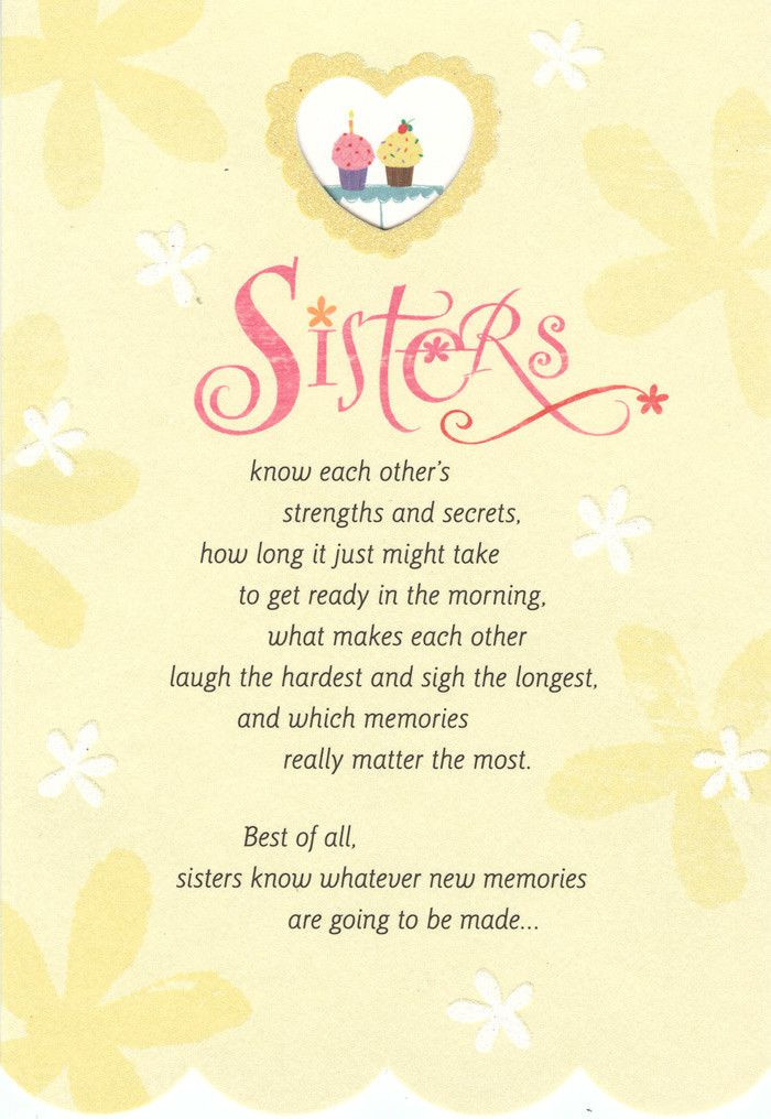 Sister Quotes Birthday
 17 Best ideas about Sister Poems on Pinterest
