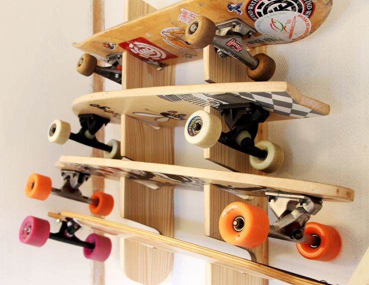 Skateboard Rack DIY
 Best 25 Skateboard rack ideas on Pinterest
