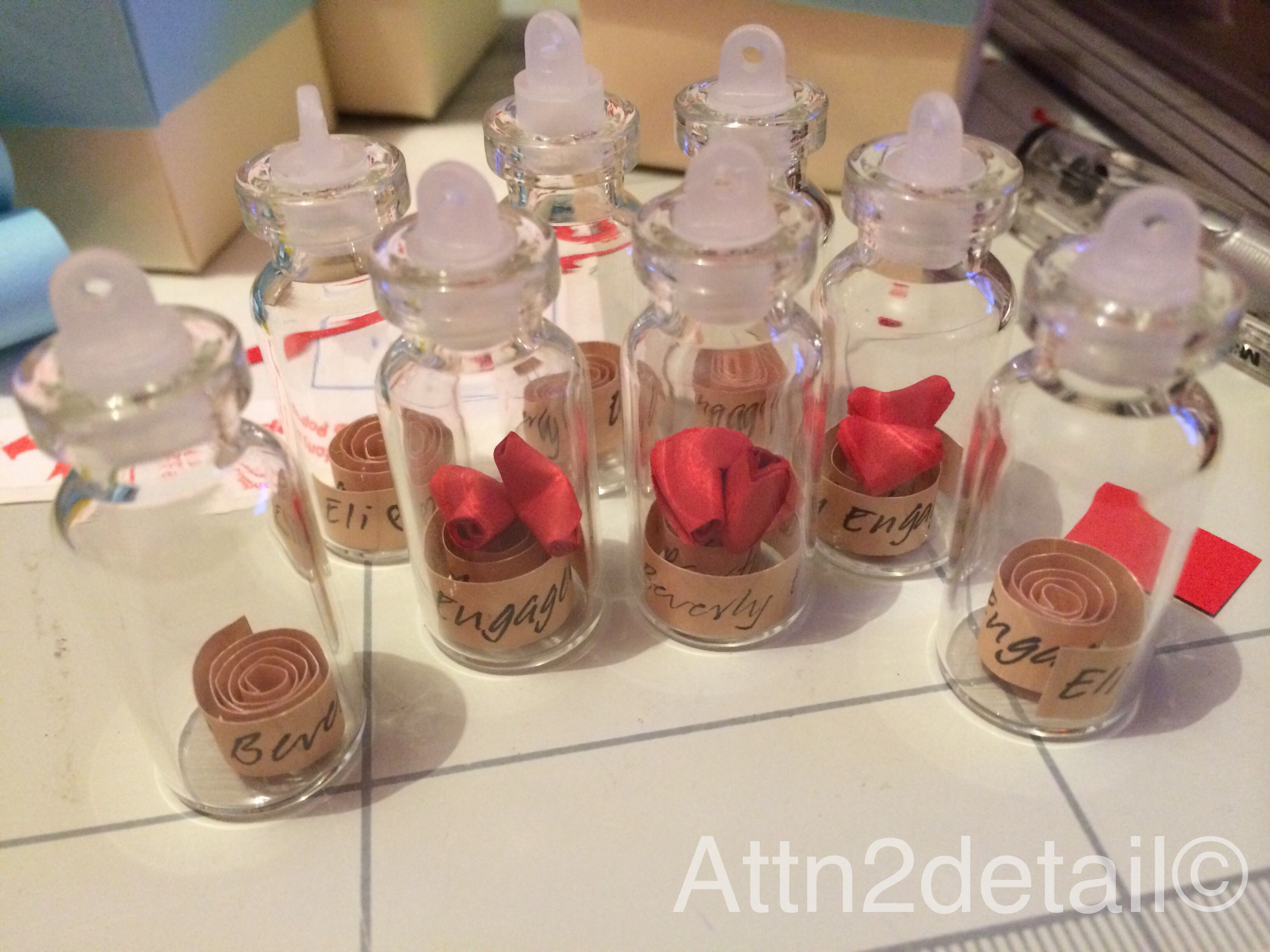 Small Engagement Party Ideas
 Personalized small bottle engagement party giveaways