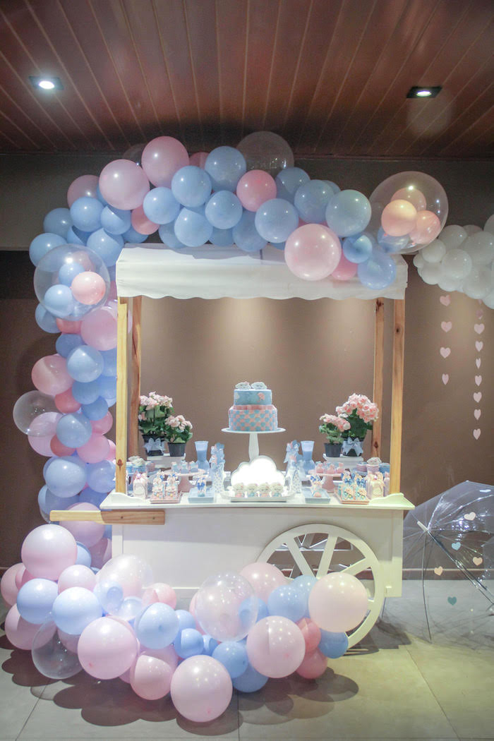 Small Gender Reveal Party Ideas
 Kara s Party Ideas Raindrop Themed Gender Reveal Party