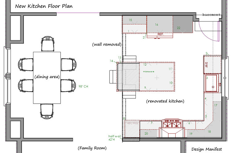Small Kitchen Floor Plans
 Havertown Kitchen Floor Plan Design Manifest House Plans