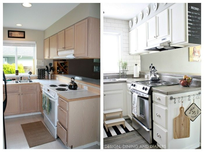 Small Kitchen Makeovers
 Small Kitchen Remodel With A Modern Farmhouse Style