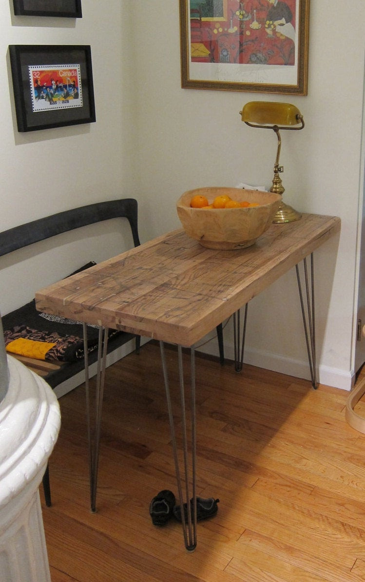 Small Kitchen Tables
 Small Kitchen Table Reclaimed Oak Hairpin Legs