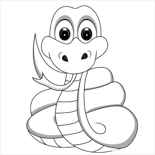 Snake Coloring Pages Printable
 9 Snake Coloring Pages JPG PSD