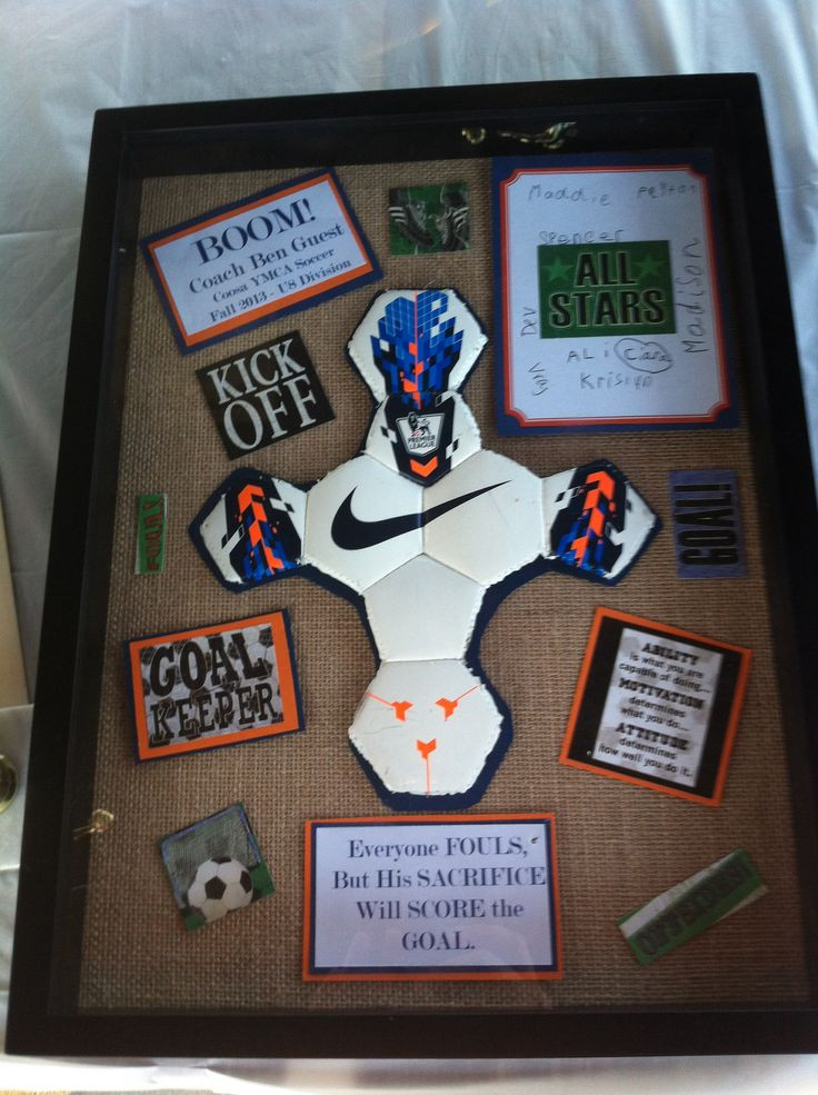 Soccer Gift Ideas For Boys
 Soccer Coach t I also did this in Auburn colors since