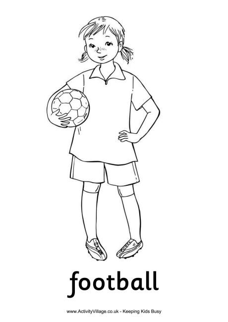 Soccer Girls Coloring Pages
 Football Girl Colouring Page