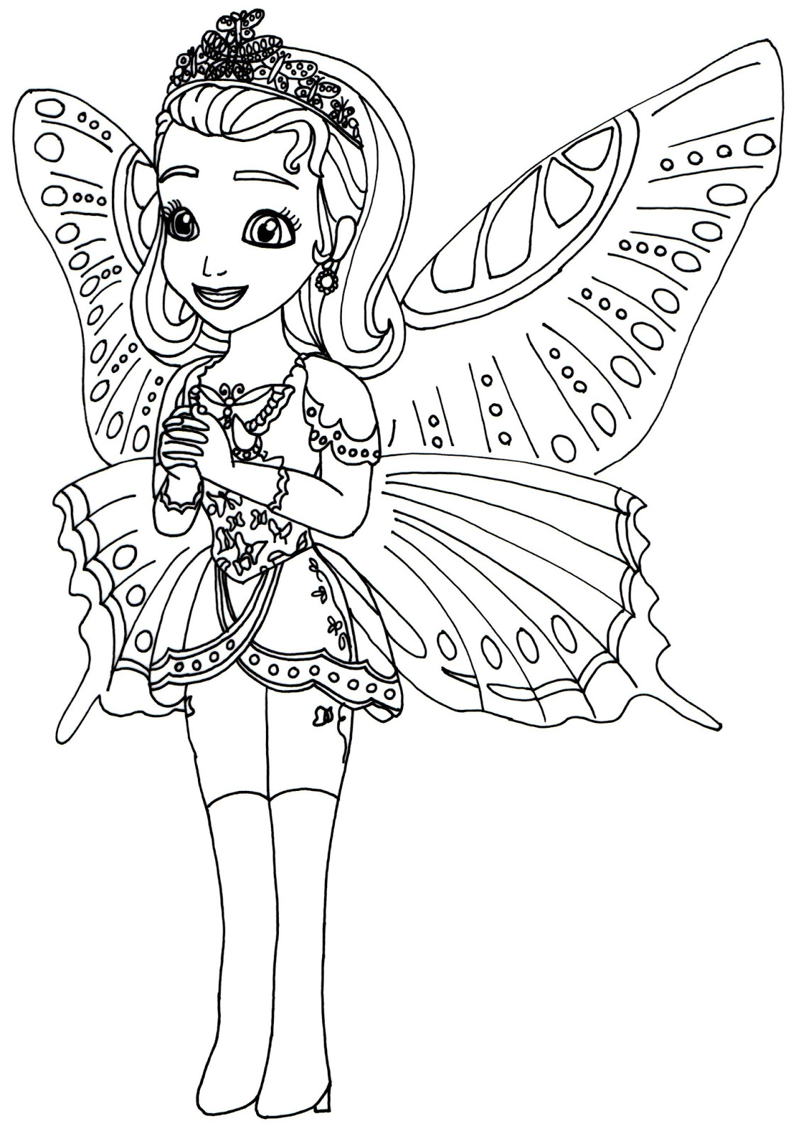 Sofia The First Printable Coloring Pages
 Sofia The First Coloring Pages Princess Butterfly Sofia