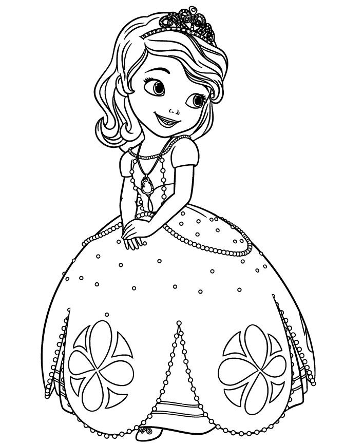 Sofia The First Printable Coloring Pages
 Disney Sofia The First Princess Coloring Page