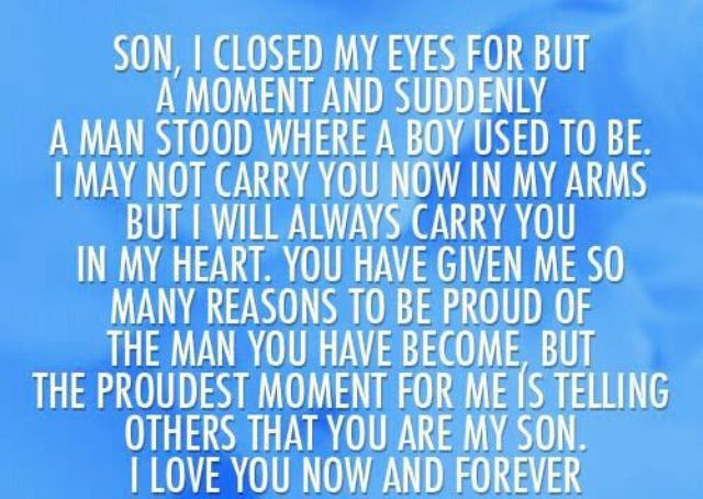 Son Graduation Quotes
 quotes for son from mom for graduation Google Search