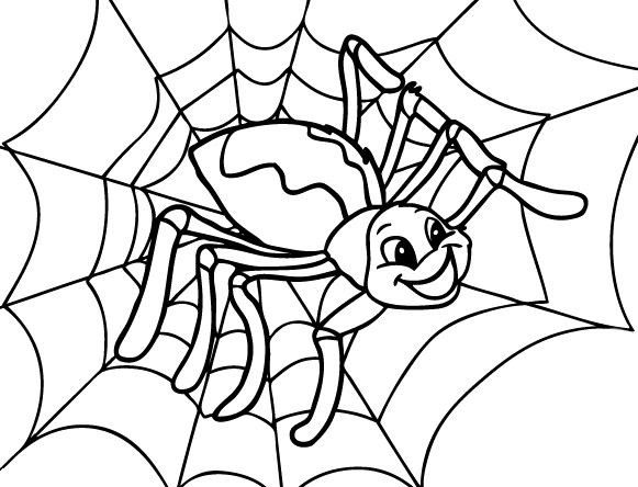 Spiders Coloring Pages For Kids
 34 best images about Cute Spider on Pinterest