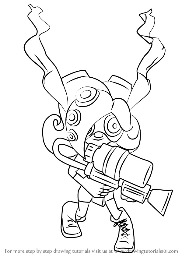 Splatoon Coloring Pages For Boys
 Learn How to Draw Octoling from Splatoon Splatoon Step