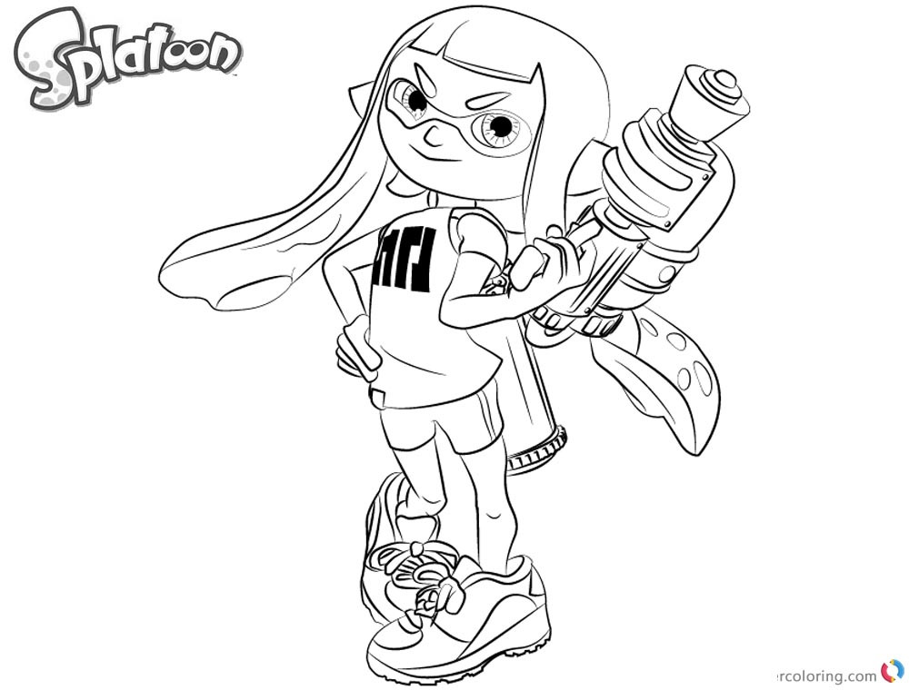 Splatoon Coloring Pages For Boys
 Splatoon Coloring Pages How to Draw Inkling Girl Free