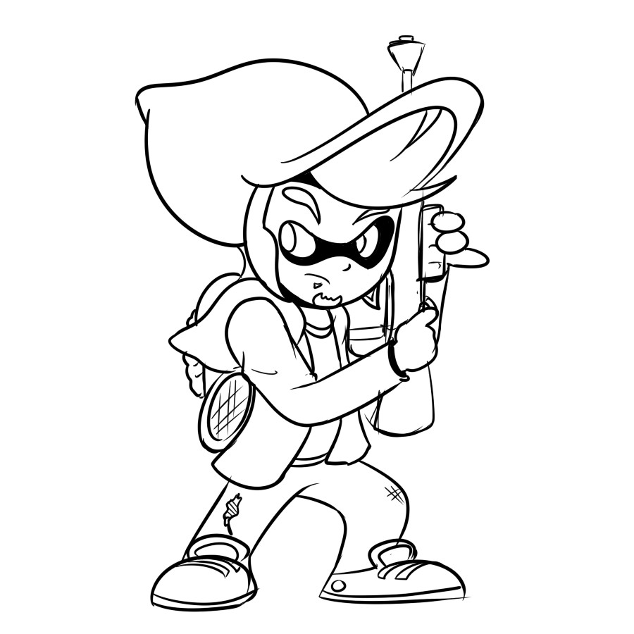 Splatoon Coloring Pages For Boys
 Splatoon Coloring Sheets to Pin on Pinterest