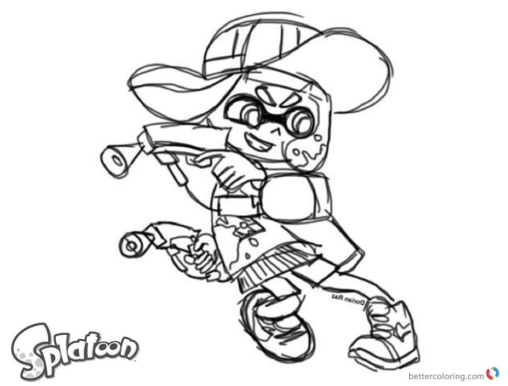 Splatoon Coloring Pages For Boys
 Splatoon Coloring Pages Splatoon 2 Inkling Girl Drawing