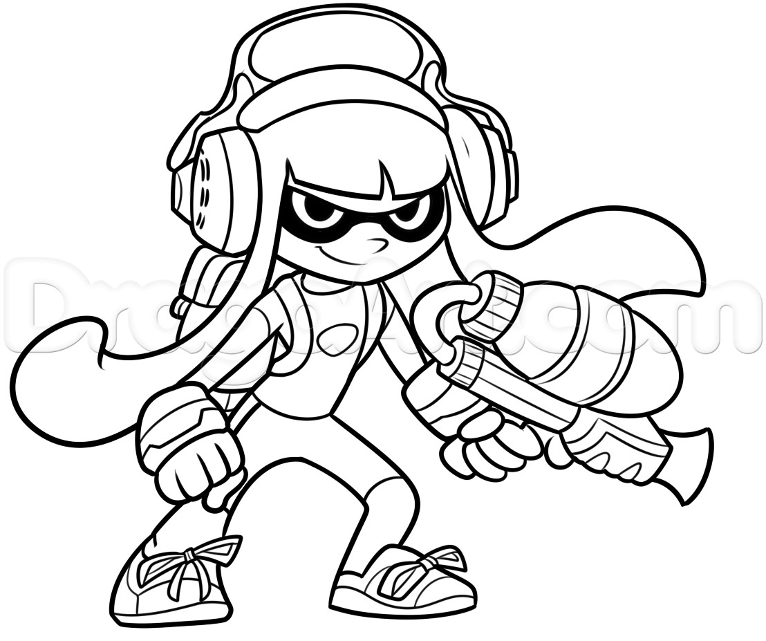 Splatoon Coloring Pages For Boys
 how to draw an inkling from splatoon step 10 1