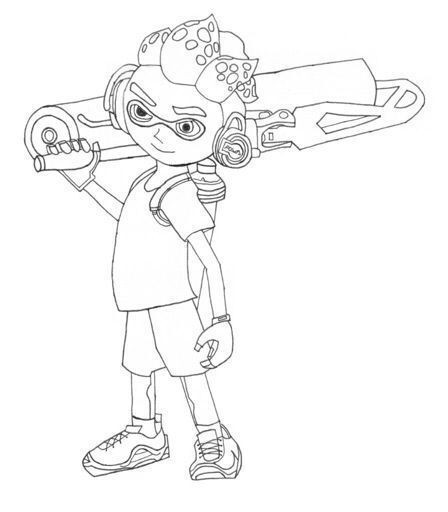 Splatoon Coloring Pages For Boys
 Splatoon 2 Inkling Boy Art Sketch and Lineart