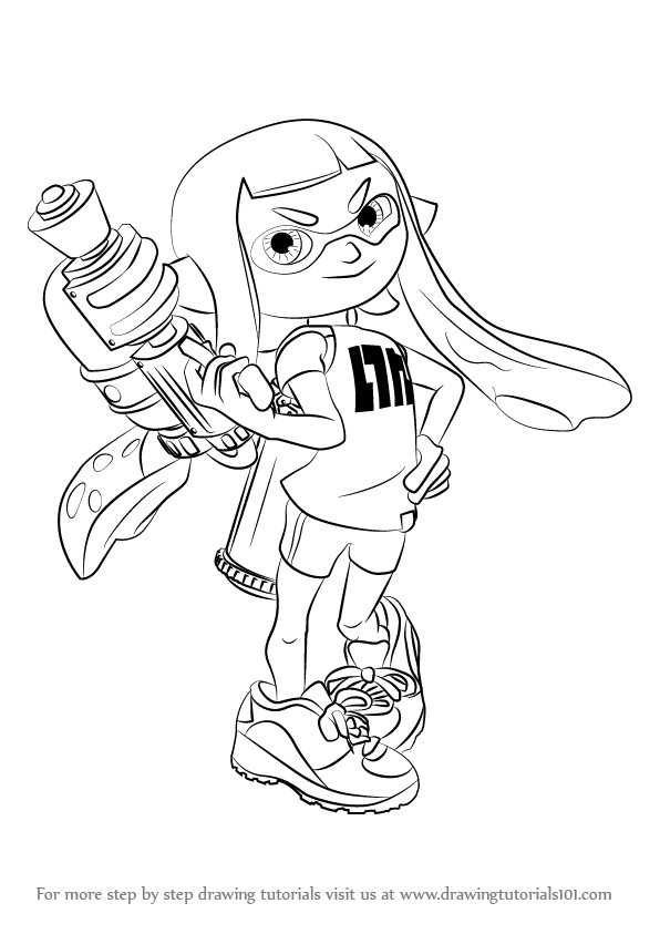Splatoon Coloring Pages For Boys
 Learn How to Draw Inkling Female from Splatoon Splatoon