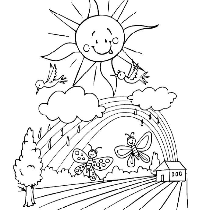 Spring Coloring Pages Boys
 Free Printable Spring Coloring Sheets for Kids