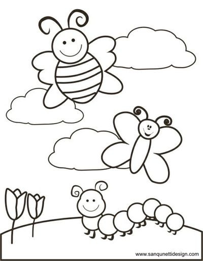 Spring Toddler Coloring Pages
 46 Springtime Coloring Pages Free Springtime Coloring