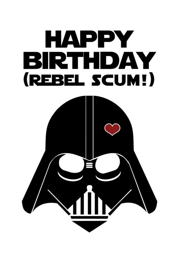 Star Wars Birthday Card Printable Free
 Star Wars Funny Birthday Card DIY Printable