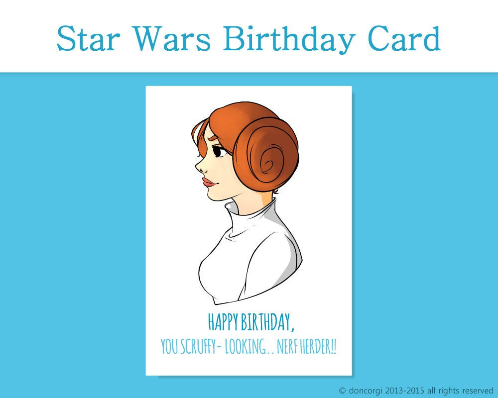 Star Wars Birthday Card Printable Free
 Star Wars Birthday Card Princess Leia Printable Card