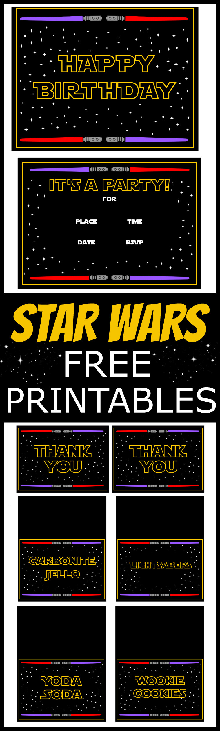 Star Wars Birthday Card Printable Free
 Star Wars Free Printables