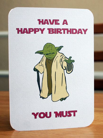 Star Wars Birthday Card Printable Free
 Star Wars Printable Birthday Card Yoda Card by