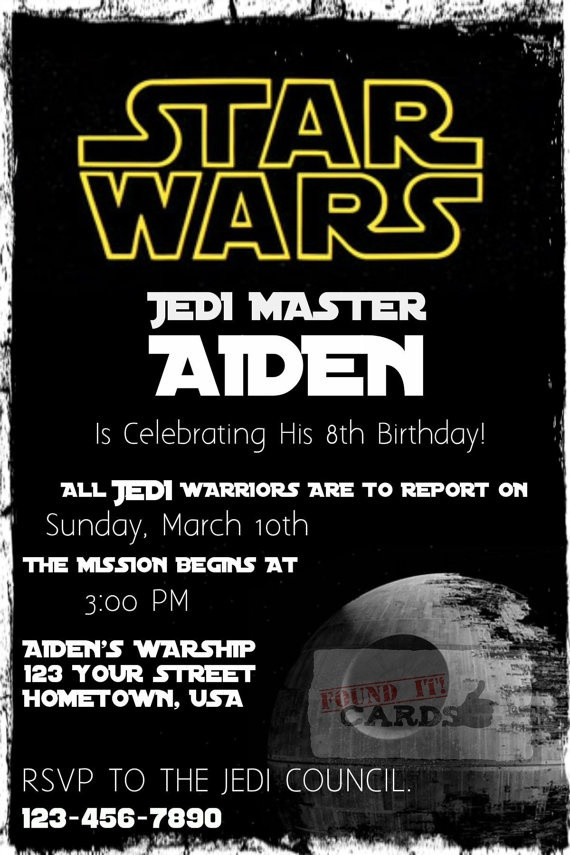 Star Wars Birthday Party Invitation
 Star Wars Birthday Party Invitation Fully by FoundItCards