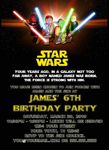 Star Wars Birthday Party Invitation
 Free Printable Star Wars Birthday Invitations – Template