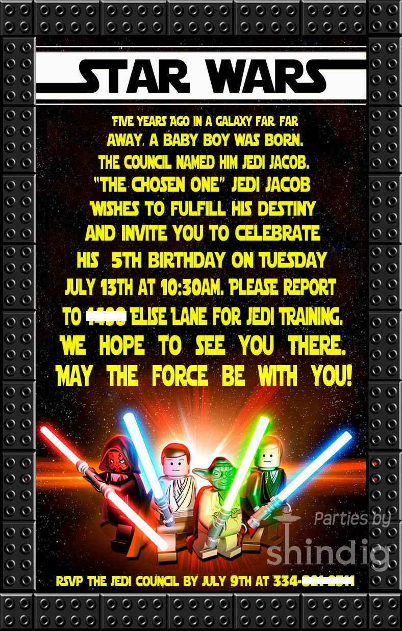 Star Wars Birthday Party Invitation
 Amanda s Parties To Go Star Wars Party Details