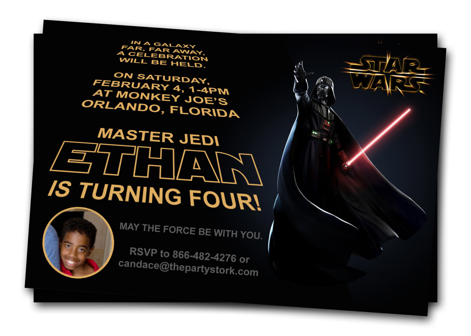Star Wars Birthday Party Invitation
 Free Printable Star Wars Birthday Invitations