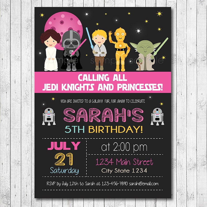 Star Wars Birthday Party Invitation
 Star Wars Birthday Invitation Star wars Invite Star wars