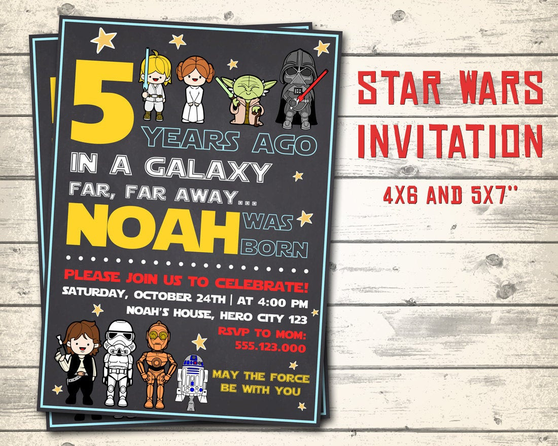 Star Wars Birthday Party Invitation
 Star Wars invitation Star Wars birthday invitation Star Wars