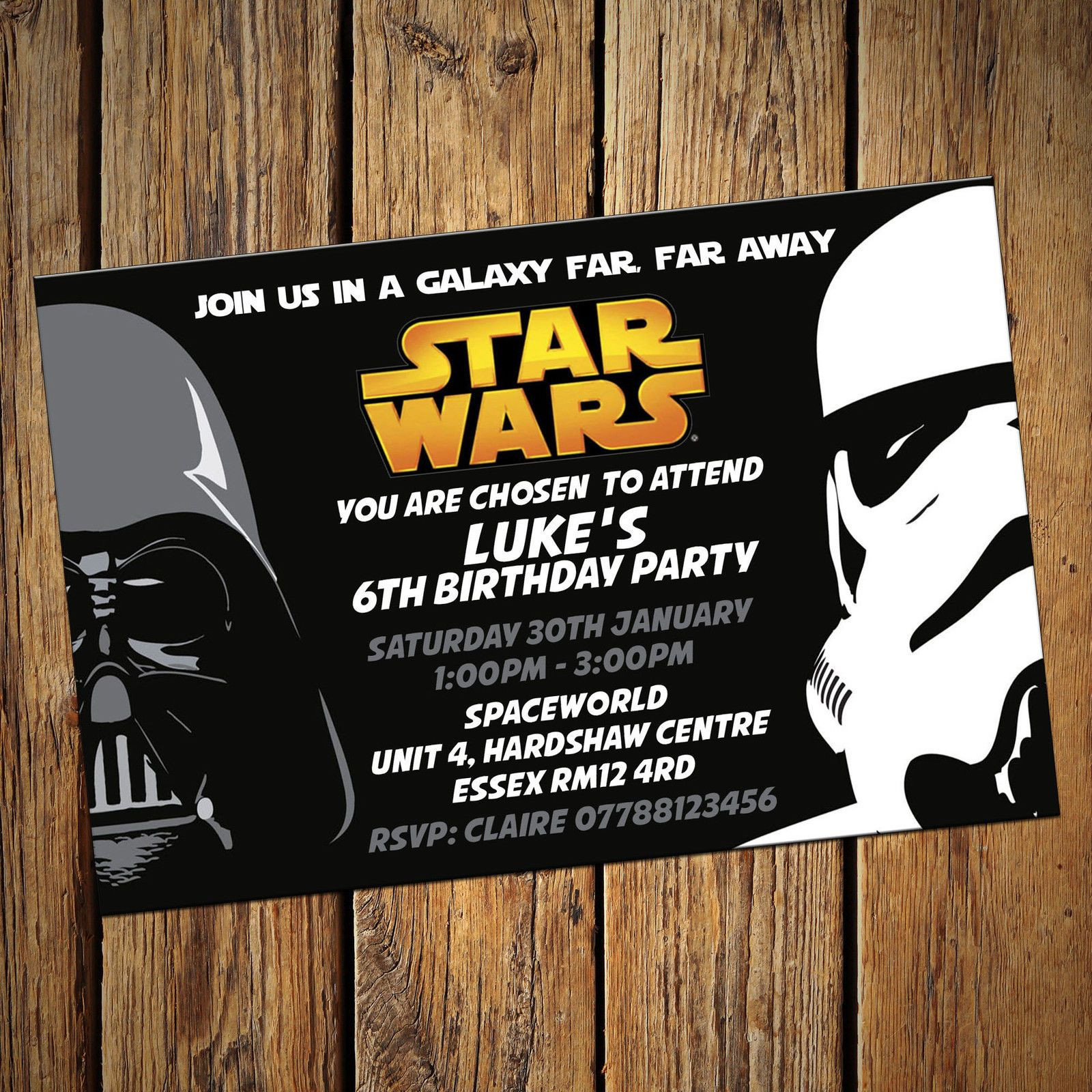 Star Wars Birthday Party Invitation
 Personalised Star Wars Invitations Party Invites