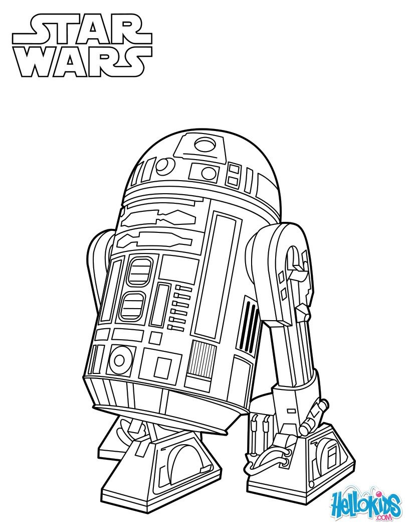 Star Wars Printables Coloring Pages
 R2 d2 star wars coloring pages Hellokids