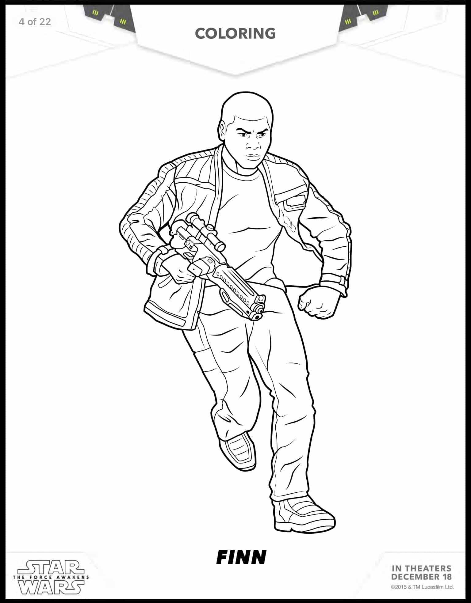 Star Wars Printables Coloring Pages
 8 Free Star Wars The Force Awakens Coloring Sheets