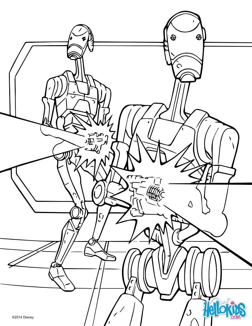 Star Wars Printables Coloring Pages
 Star wars battle droids coloring pages Hellokids