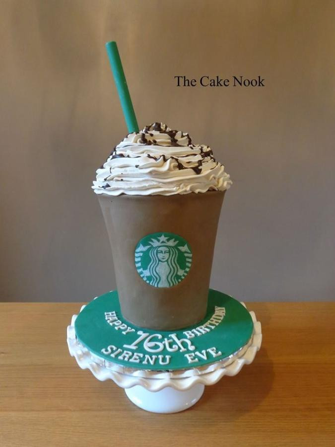 Starbucks Birthday Cake
 Starbucks Frappacino Cake Cake by Zoe Robinson CakesDecor