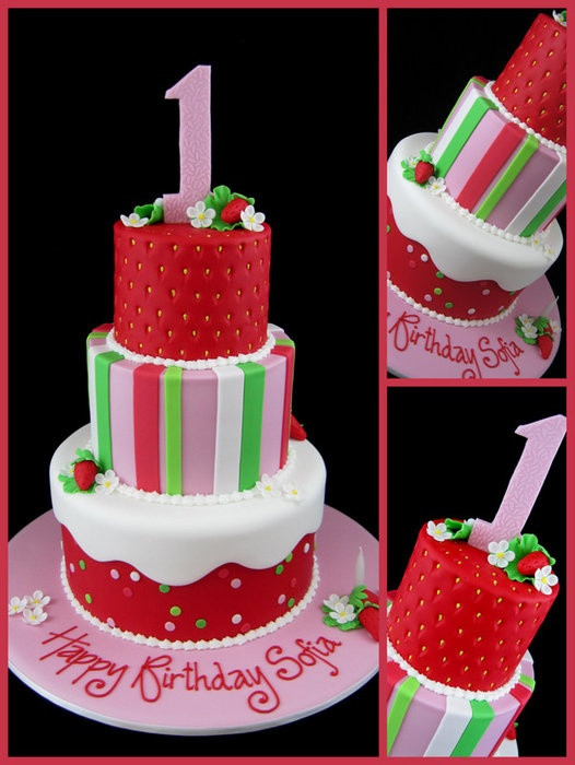 Strawberry Birthday Cake Ideas
 134 best images about Strawberry Shortcake Cakes on Pinterest