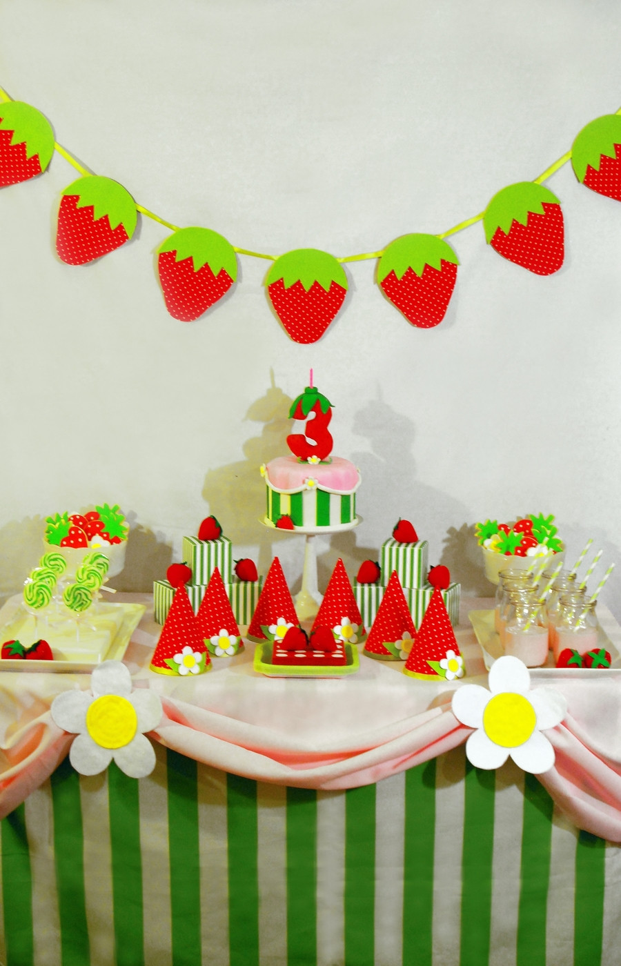 Strawberry Shortcake Birthday Decorations
 Strawberry Shortcake Birthday Cake And Dessert Table