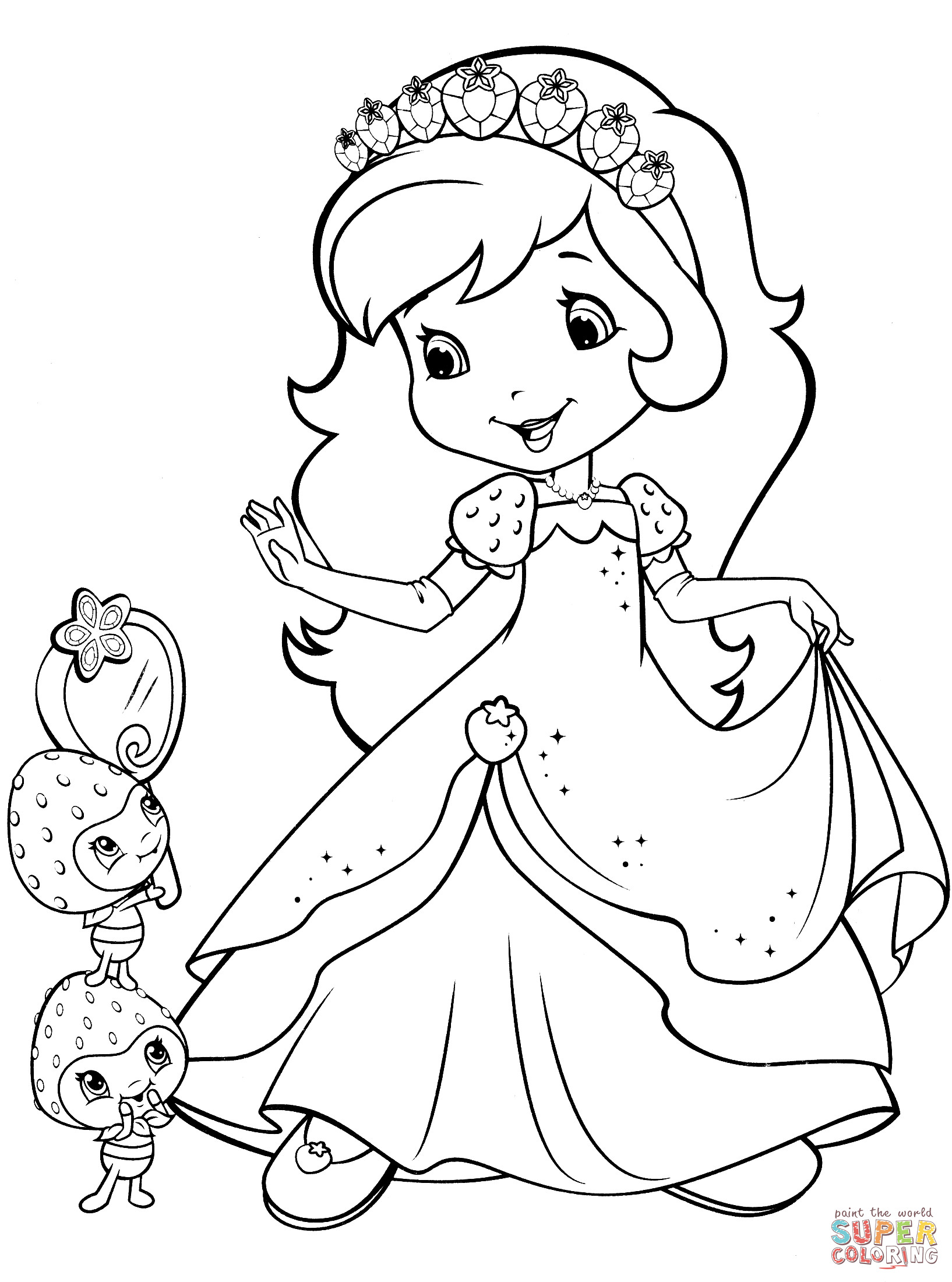 Strawberry Shortcake Boys Coloring Pages
 Strawberry Shortcake and Berrykins coloring page