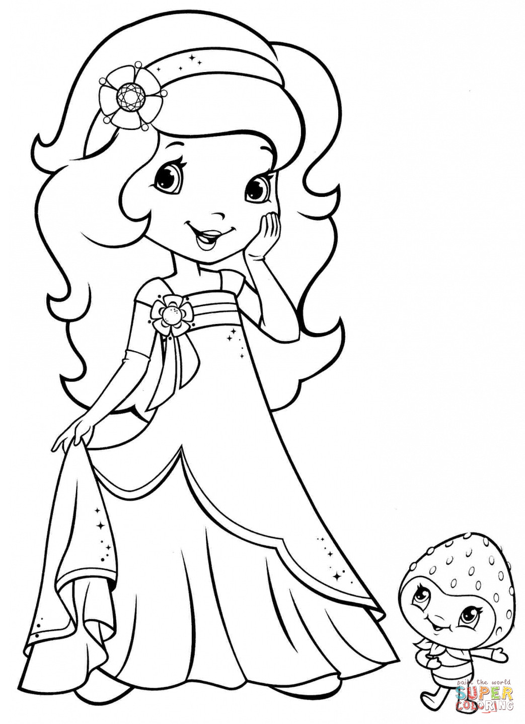 Strawberry Shortcake Boys Coloring Pages
 Orange Blossom and Berrykin coloring page