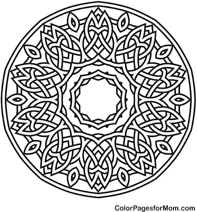 Stress Relief Coloring Pages For Adults
 Adult Mandala Coloring Page for Stress Relief