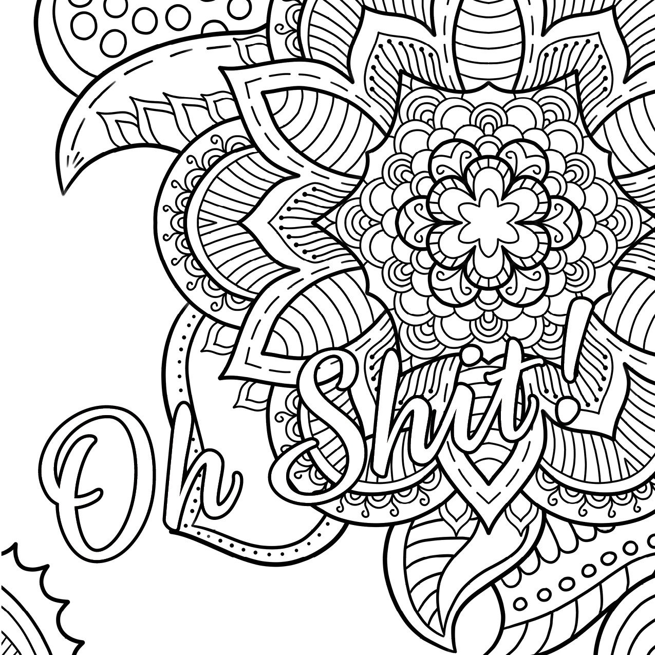 Stress Relief Coloring Pages For Boys
 Oh Shit Free Coloring Page Swear Word Coloring Book