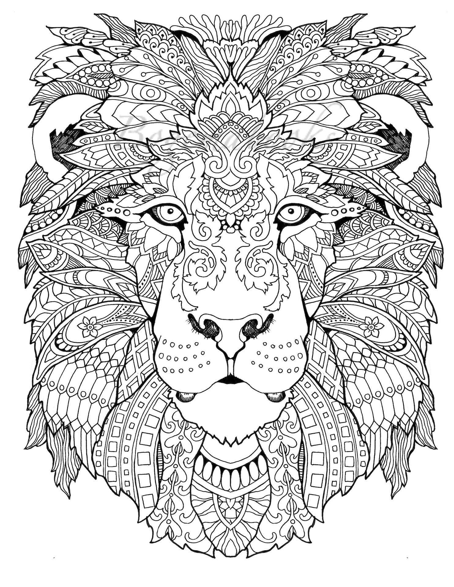 Stress Relief Coloring Pages For Boys
 Awesome Animals Adult Coloring pages Coloring pages
