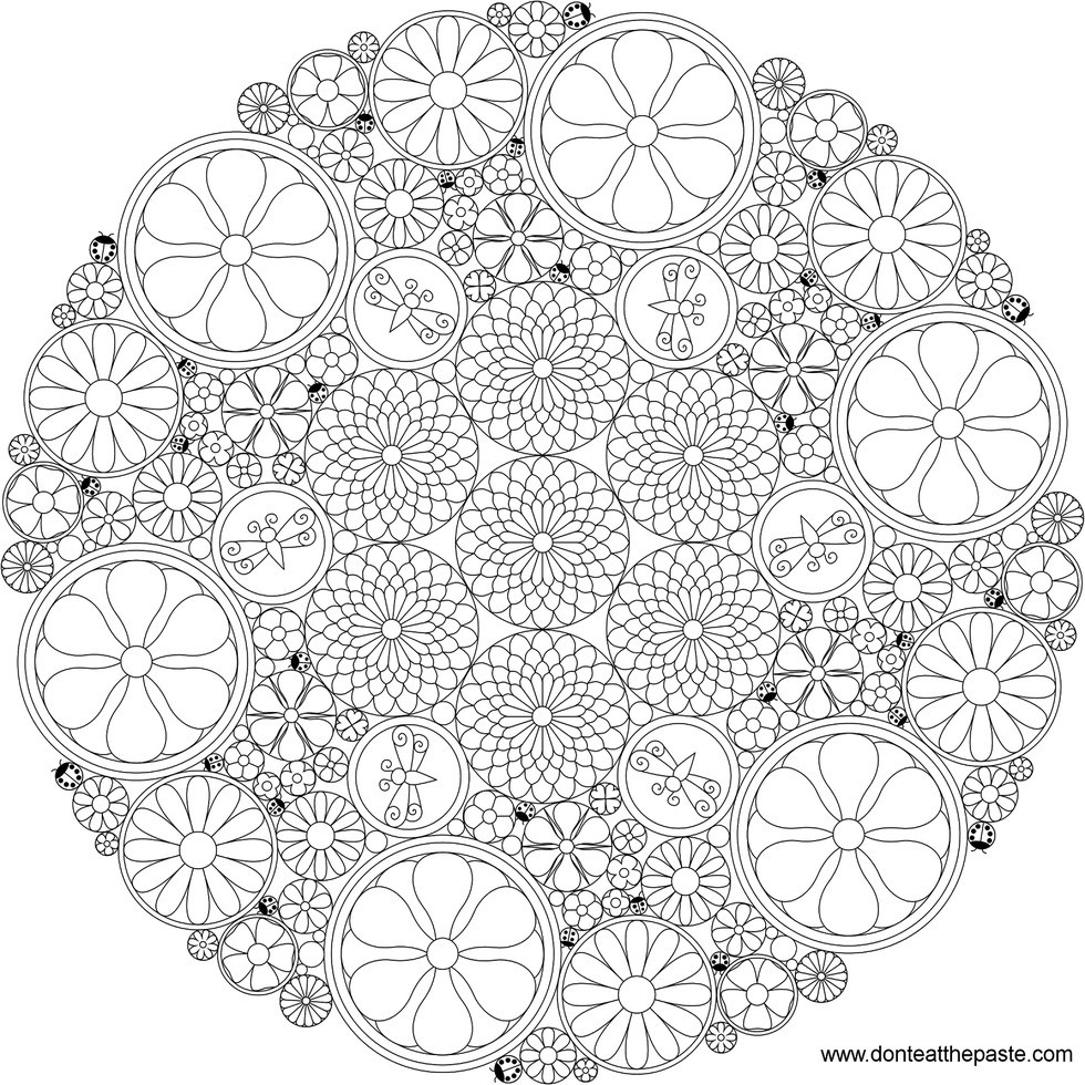 Stress Relief Coloring Pages
 These Printable Mandala And Abstract Coloring Pages