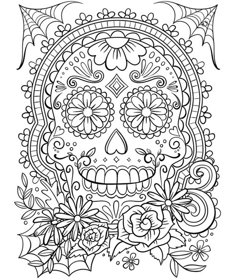 Sugar Skulls Coloring Pages
 Sugar Skull Coloring Page